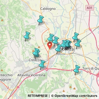 Mappa Via Battaglione Val Chiese, 36100 Vicenza VI, Italia (3.20667)