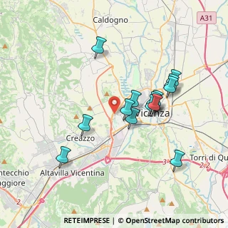 Mappa Via Battaglione Val Chiese, 36100 Vicenza VI, Italia (3.35429)