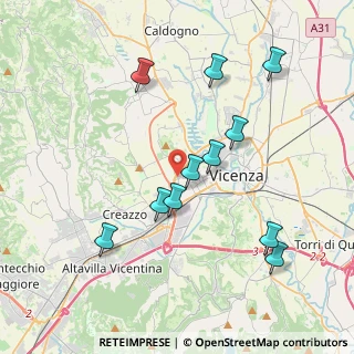 Mappa Via Battaglione Val Chiese, 36100 Vicenza VI, Italia (3.88273)
