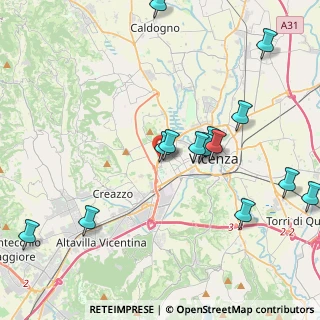 Mappa Via Battaglione Val Chiese, 36100 Vicenza VI, Italia (4.96333)
