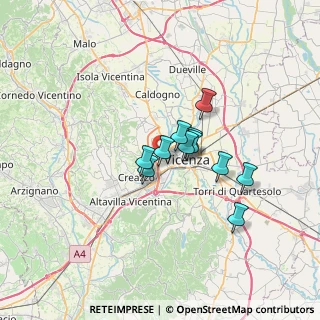 Mappa Via Battaglione Val Chiese, 36100 Vicenza VI, Italia (4.57)