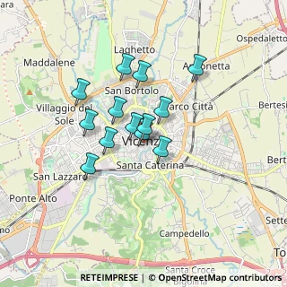 Mappa Piazza della Biade, 36100 Vicenza VI, Italia (1.27154)