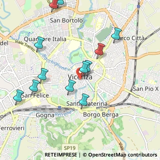 Mappa Piazza della Biade, 36100 Vicenza VI, Italia (1.10167)