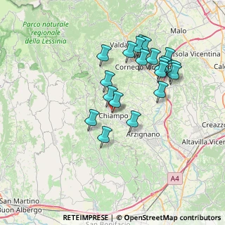 Mappa Via F. Baracca, 36072 Chiampo VI, Italia (6.958)