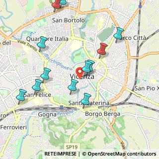 Mappa Contrà Santa Barbara, 36100 Vicenza VI, Italia (1.08917)