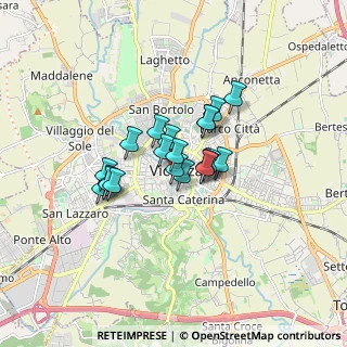 Mappa 36100 Vicenza VI, Italia (1.0975)