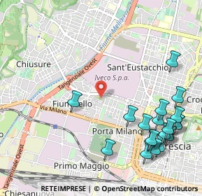 Mappa Via Volturno, 25100 Brescia BS, Italia (1.3435)