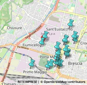 Mappa Via Volturno, 25100 Brescia BS, Italia (1.035)