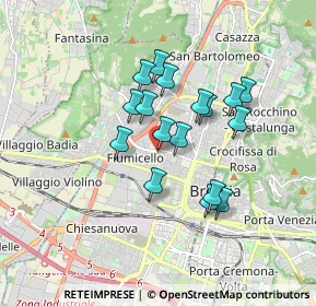 Mappa Via Volturno, 25100 Brescia BS, Italia (1.39176)