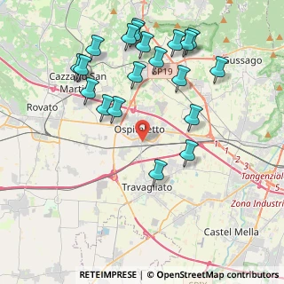 Mappa Via C. Togni, 25035 Ospitaletto BS, Italia (4.4605)
