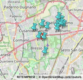 Mappa Via Parco degli Scout Angolo, 20091 Bresso MI, Italia (1.42667)