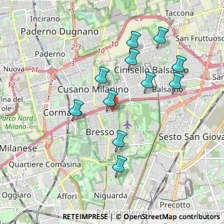 Mappa Via Parco degli Scout Angolo, 20091 Bresso MI, Italia (1.85545)