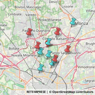 Mappa Via Parco degli Scout Angolo, 20091 Bresso MI, Italia (3.14417)