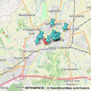 Mappa Via Genova, 36100 Vicenza VI, Italia (1.00167)