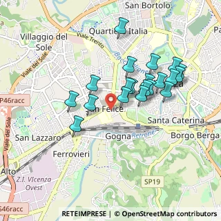 Mappa Via Genova, 36100 Vicenza VI, Italia (0.821)