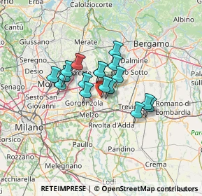 Mappa Via Massimo Leonardi, 20065 Inzago MI, Italia (8.98882)