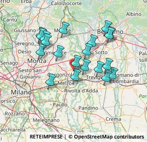 Mappa Via Massimo Leonardi, 20065 Inzago MI, Italia (12.9215)