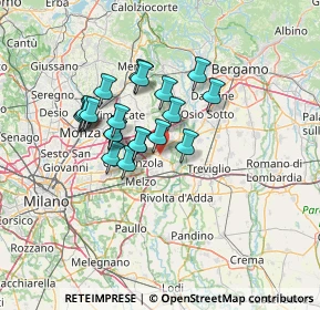 Mappa Via Massimo Leonardi, 20065 Inzago MI, Italia (10.3695)