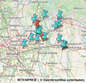 Mappa Via Massimo Leonardi, 20065 Inzago MI, Italia (11.20471)
