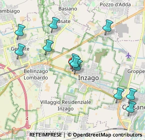 Mappa Via Massimo Leonardi, 20065 Inzago MI, Italia (2.14455)