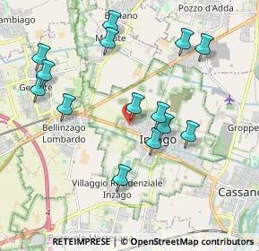Mappa Via Massimo Leonardi, 20065 Inzago MI, Italia (2.01071)