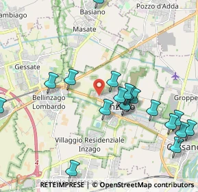 Mappa Via Massimo Leonardi, 20065 Inzago MI, Italia (2.318)