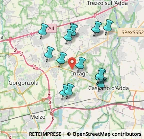 Mappa Via Massimo Leonardi, 20065 Inzago MI, Italia (3.2875)