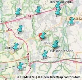 Mappa Via Massimo Leonardi, 20065 Inzago MI, Italia (4.62417)