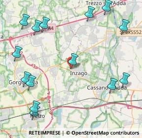 Mappa Via Massimo Leonardi, 20065 Inzago MI, Italia (5.55857)