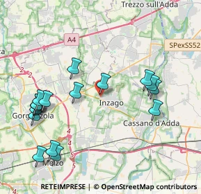 Mappa Via Massimo Leonardi, 20065 Inzago MI, Italia (4.57118)
