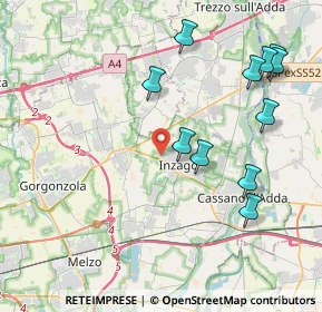 Mappa Via Massimo Leonardi, 20065 Inzago MI, Italia (4.43727)