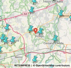 Mappa Via Massimo Leonardi, 20065 Inzago MI, Italia (6.8245)