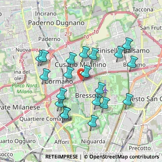 Mappa A4 Torino - Trieste, 20095 Cusano Milanino MI, Italia (1.853)