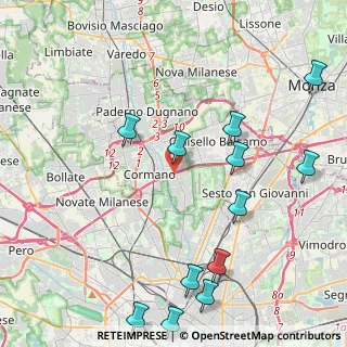 Mappa A4 Torino - Trieste, 20032 Cormano MI, Italia (5.22333)