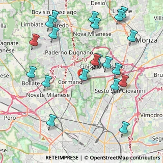 Mappa A4 Torino - Trieste, 20095 Cusano Milanino MI, Italia (4.8315)