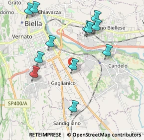 Mappa Via Remo Fessia, 13894 Gaglianico BI, Italia (2.17667)