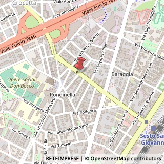 Mappa Via Giuseppe Giusti, 42, 20099 Sesto San Giovanni, Milano (Lombardia)