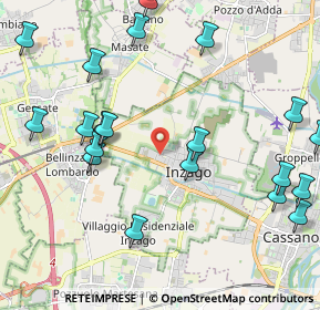 Mappa Via Eugenio Montale, 20065 Inzago MI, Italia (2.5515)