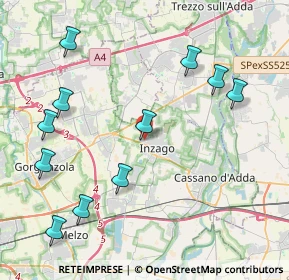 Mappa Via Eugenio Montale, 20065 Inzago MI, Italia (4.77545)