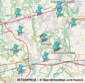 Mappa Via Eugenio Montale, 20065 Inzago MI, Italia (4.62167)