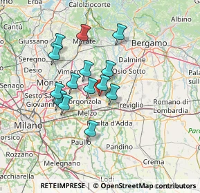 Mappa Via Eugenio Montale, 20065 Inzago MI, Italia (11.18143)