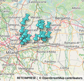 Mappa Via Eugenio Montale, 20065 Inzago MI, Italia (10.15667)