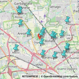 Mappa Via Eugenio Villoresi, 20021 Bollate MI, Italia (2.23824)
