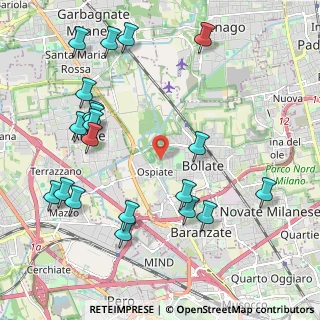 Mappa Via Eugenio Villoresi, 20021 Bollate MI, Italia (2.449)