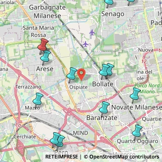 Mappa Via Eugenio Villoresi, 20021 Bollate MI, Italia (2.79714)