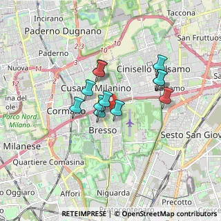 Mappa Vicolo Ticino, 20091 Bresso MI, Italia (1.26833)