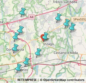 Mappa Via Luciano Manara, 20065 Inzago MI, Italia (4.69)