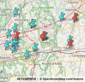 Mappa Via Luciano Manara, 20065 Inzago MI, Italia (9.3965)