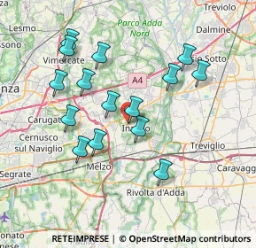 Mappa Via Luciano Manara, 20065 Inzago MI, Italia (7.014)