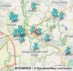 Mappa Via Luciano Manara, 20065 Inzago MI, Italia (2.22211)